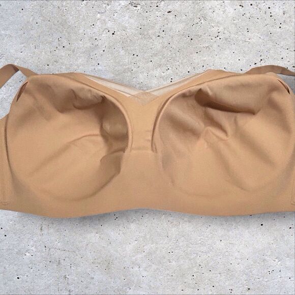 Honey Love Lift Wear Crossover Wireless Bra Size 3X+ Sand Tan LWBR0304 - Picture 4 of 9
